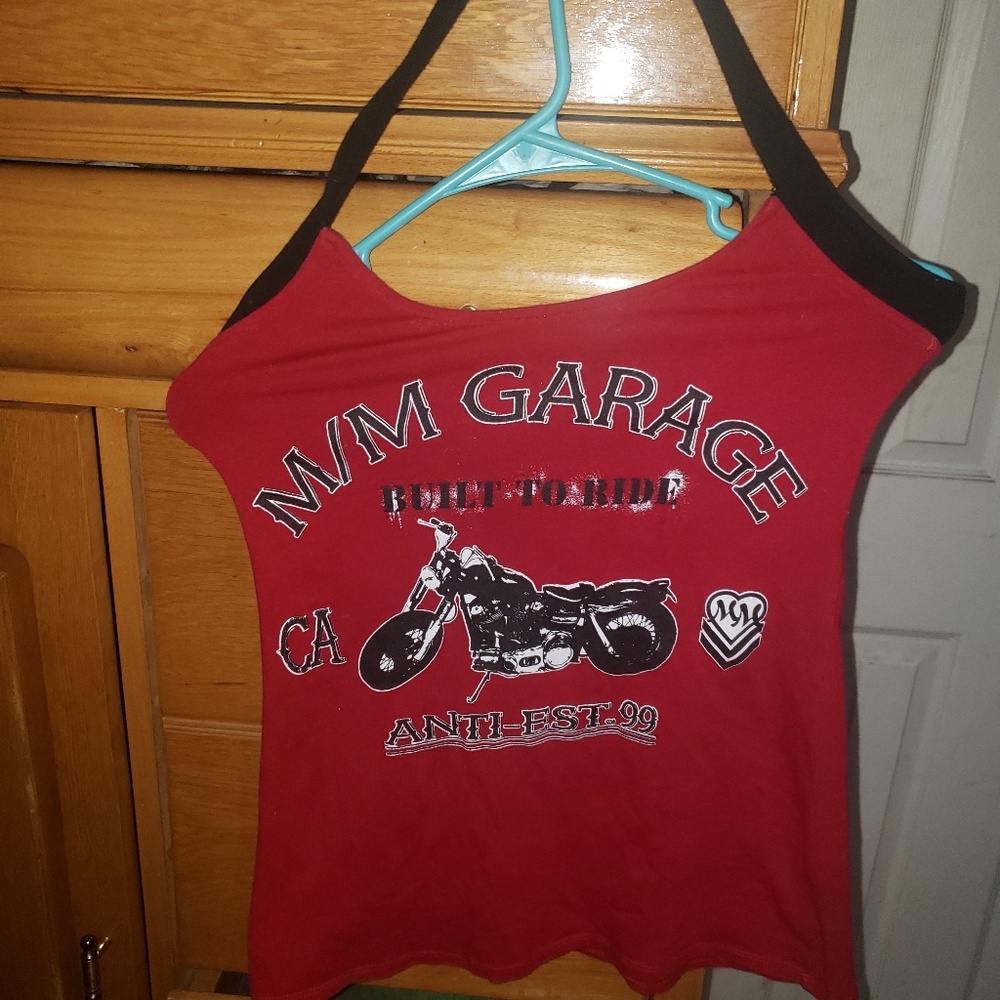Metal mulisha halter tank top